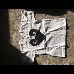 Comme des garçon kids black heart logo tee 6